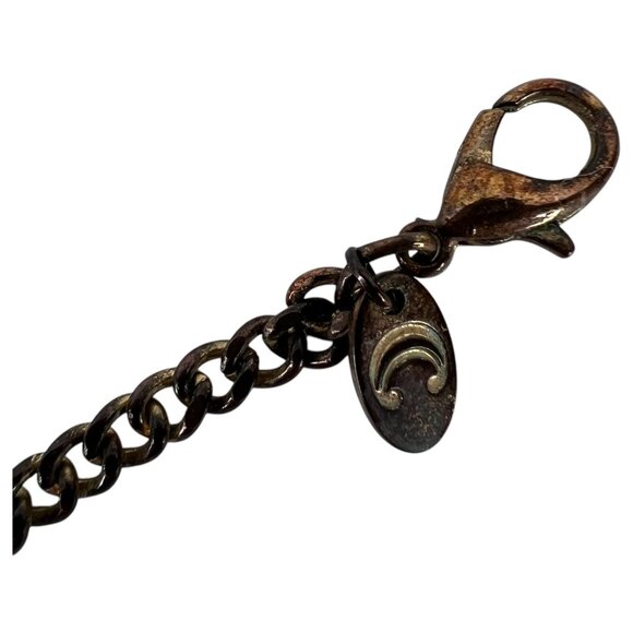 Sunburst Statement Necklace With Faceted Yellow Gem Accents Gold Tone Adj Chain - Picture 5 of 8